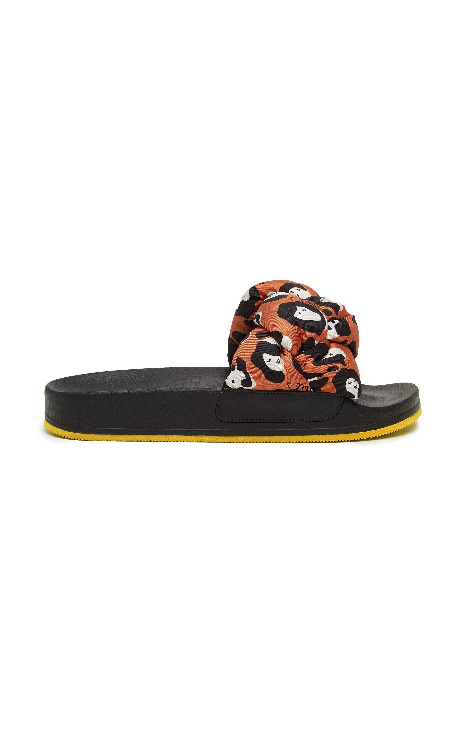 Treccia Slides Lady Leopard Orange