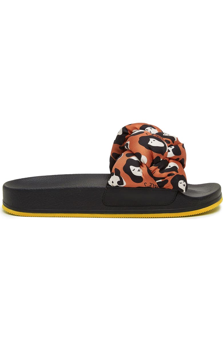 La DoubleJ Treccia Slides Lady Leopard Orange, Main, color, Lady Leopard Orange