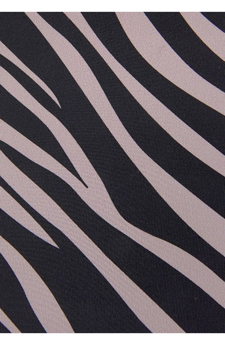 LASCANA Animal Print High Waist Bikini Bottom, Alternate, color, Black Printed