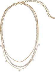 Ettika Set of 4 Crystal & Chain Link Necklaces