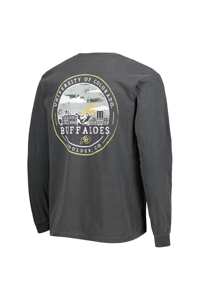 Men's Black Colorado Buffaloes Circle Campus Scene Long Sleeve T-Shirt, Alternate, color, Black