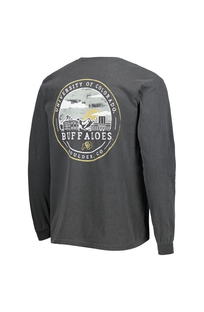 IMAGE ONE Men's Black Colorado Buffaloes Circle Campus Scene Long Sleeve T-Shirt, Alternate, color, Black