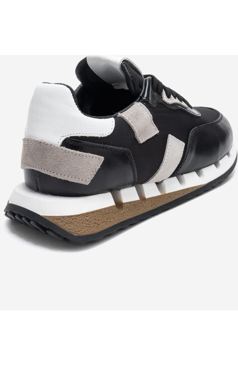 Forever & Always Shoes Vian Leather Platform Sneaker, Alternate, color, Black