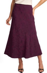 Halogen® Jacquard Pull-On Midi Skirt