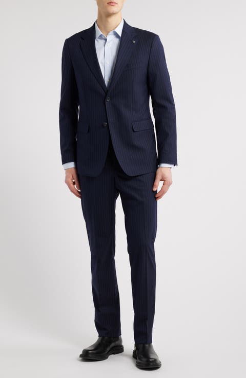 Modern Fit Pinstripe Two-Piece Suit