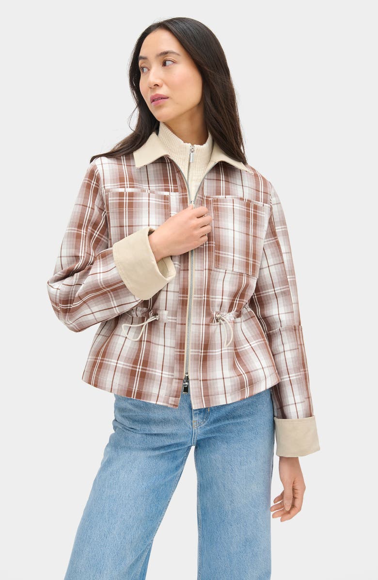 ALIGNE Mavis Reversible Jacket, Alternate, color, Check / Beige