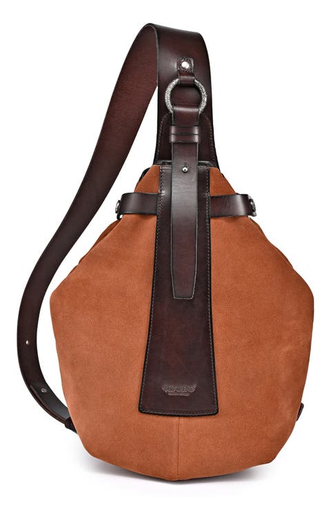 Daisy Leather Trim Sling Bag