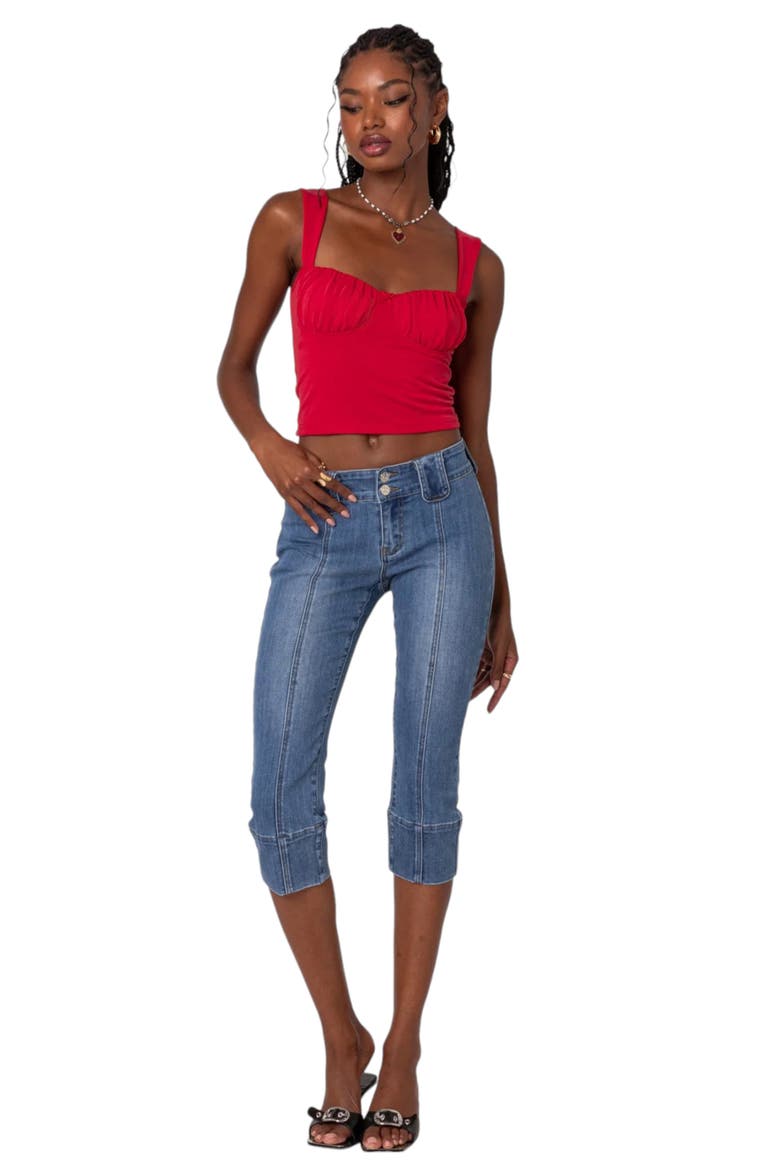 Danica Crop Tank Top, Alternate, color, RED