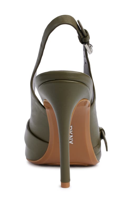 Dkny Modeste Slingback Pointed Toe Pump In Green