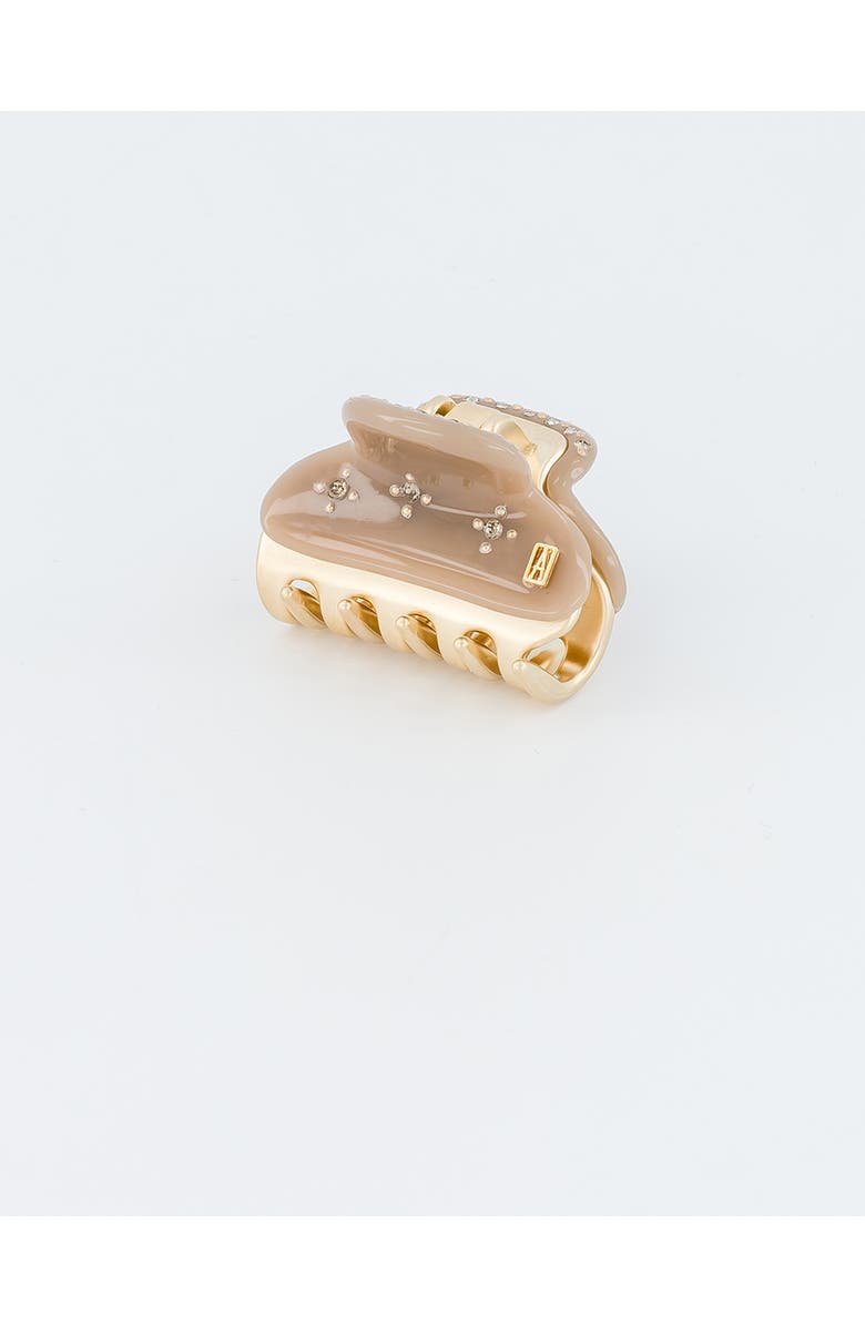 Alexandre de Paris Vendome Soleil Levant Acetate And Crystals Hair Claw Clip, Alternate, color, Beige
