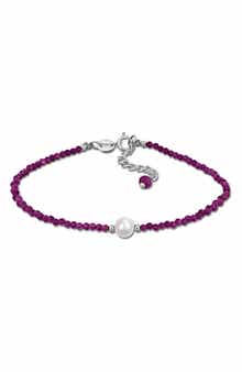 Cultured Pearl & Stone Bead Bracelet