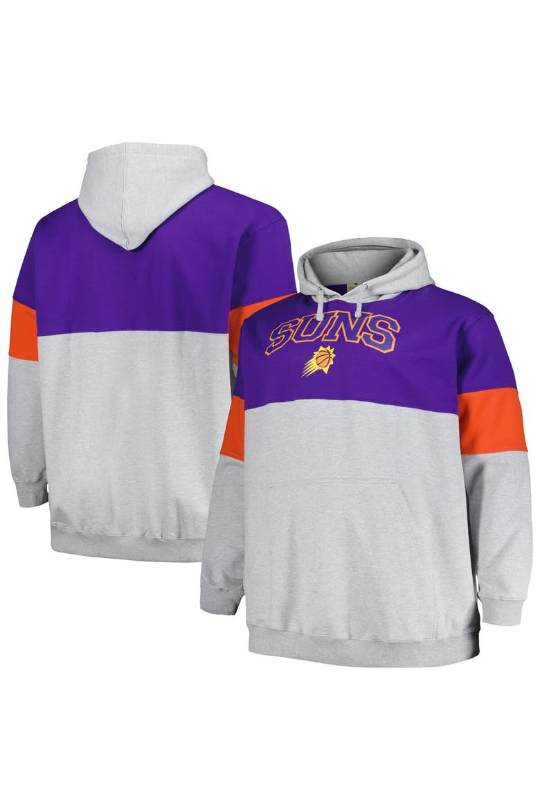 Men's Fanatics Branded Purple/Orange Phoenix Suns Big & Tall Pullover Hoodie, Main, color, Purple