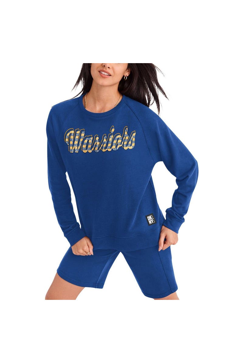 DKNY SPORT Women's DKNY Sport Royal Golden State Warriors Regina Raglan Pullover Sweatshirt, Main, color, Royal