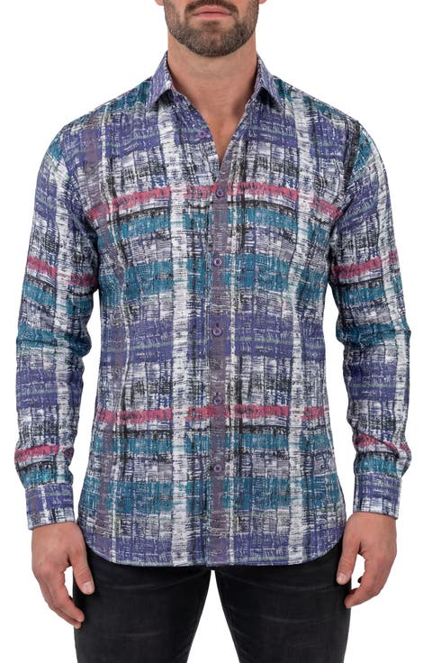 Fibonacci Marthyr 0307 Contemporary Fit Button-Up Shirt