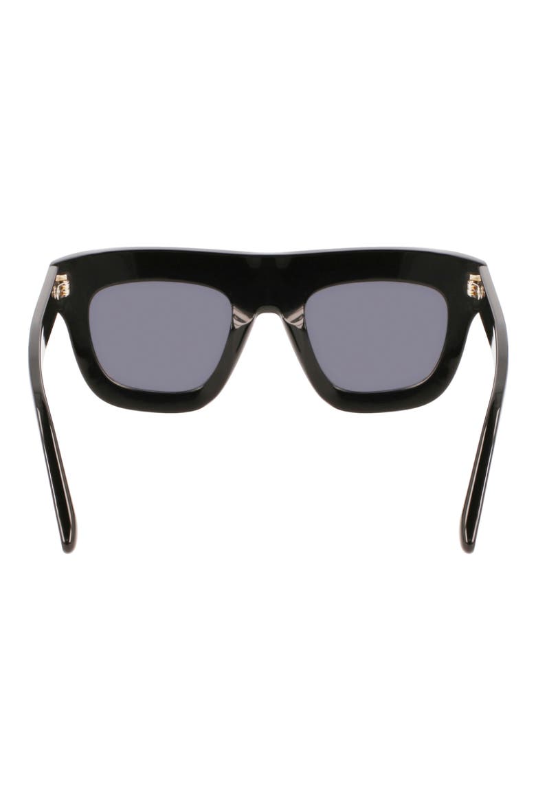 51mm Sculptural Square Sunglasses, Alternate, color, BLACK