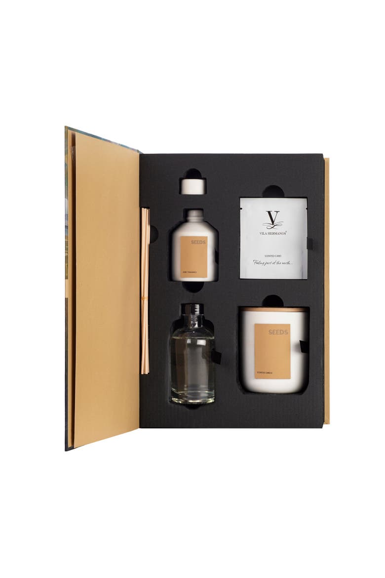 Vila Organic Gift Set Candle, Alternate, color, Scent Card Yellow Seeds