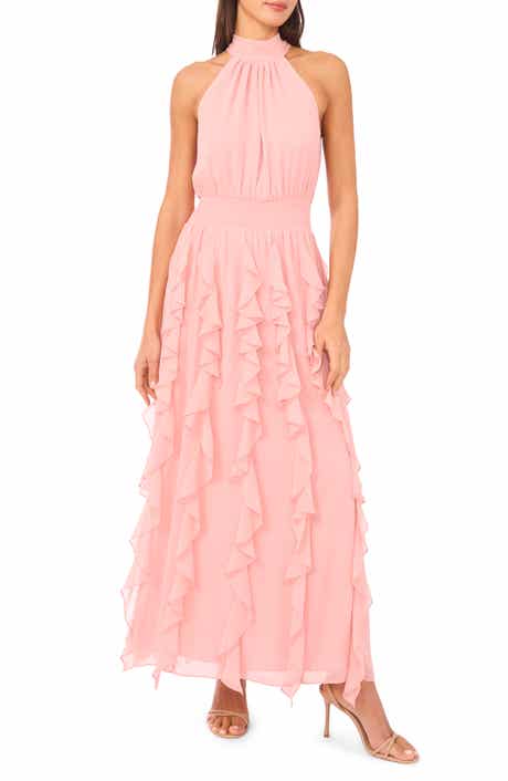 1.STATE Flounce Cascading Maxi Dress