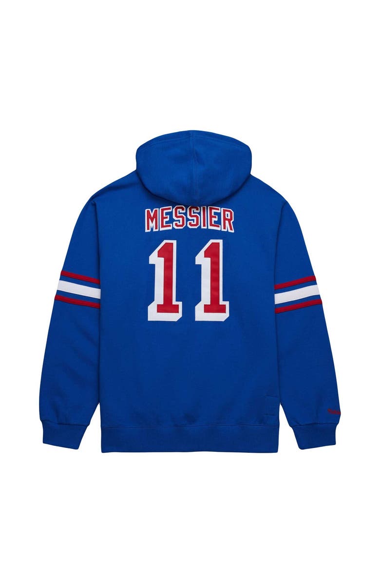 Mitchell & Ness Men's Mitchell & Ness Mark Messier Blue New York Rangers Name & Number Premium Pullover Hoodie, Alternate, color, Blue