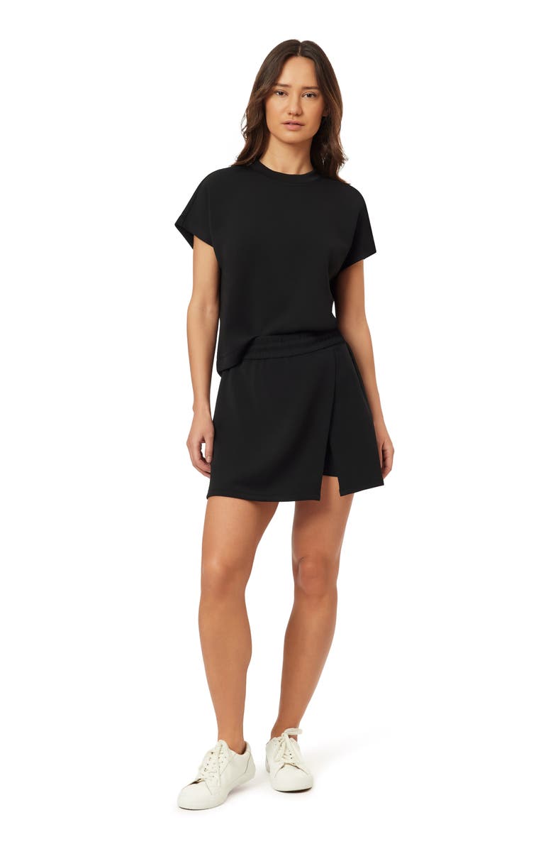 Scotch & Soda Curved Sleeve T-Shirt, Alternate, color, Black