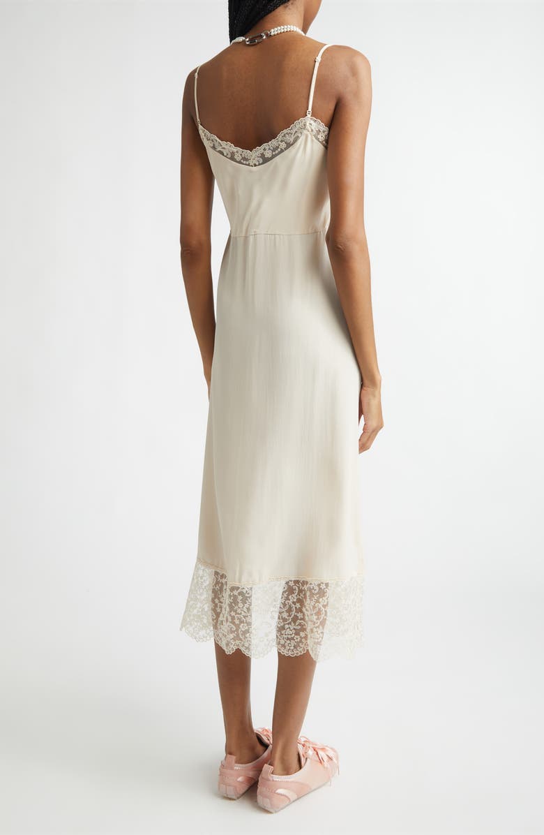 Simone Rocha Lace Trim Slipdress, Alternate, color, Sand