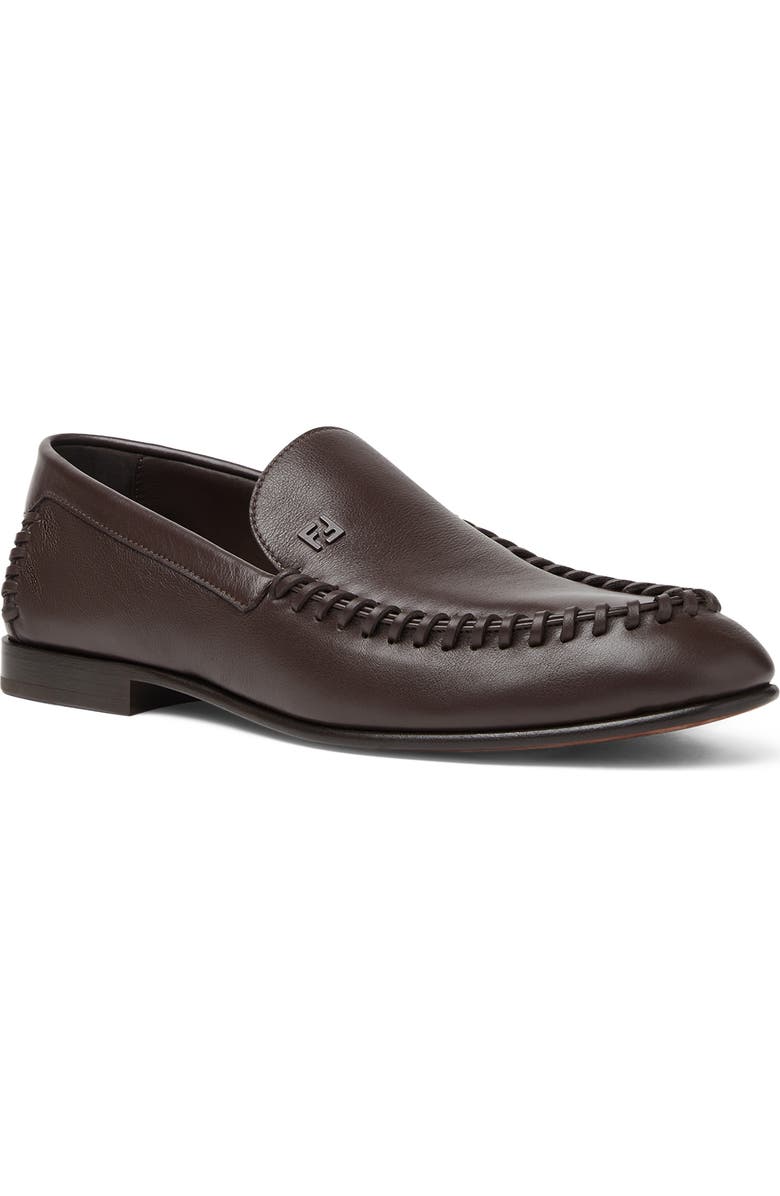Fendi FF Loafer, Main, color, Chocolate Chocolate