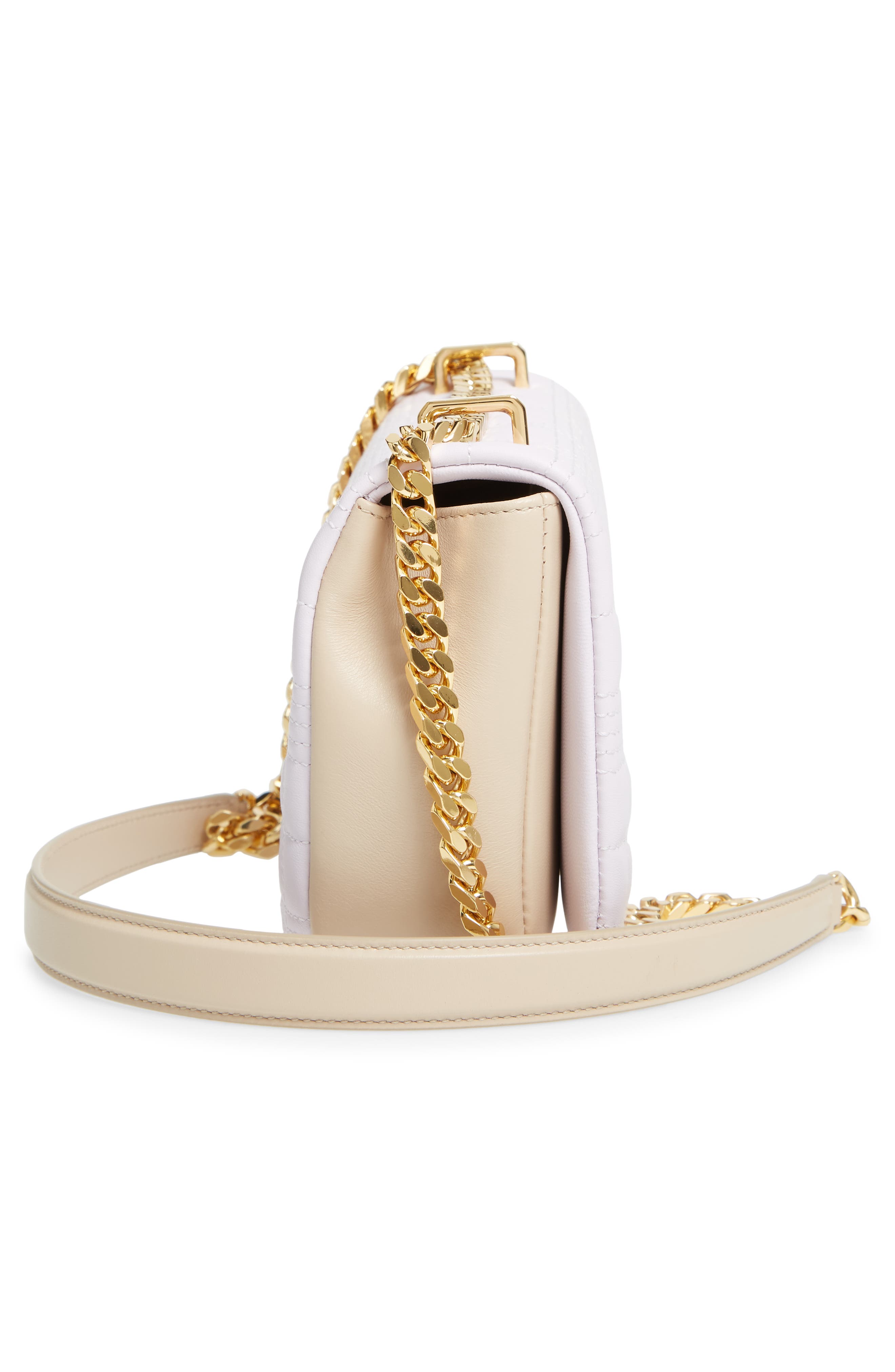 Burberry Small Lola Quilted Two-Tone Lambskin Bag, Alternate, color, 