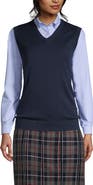Lands' End School Uniform  Cotton Modal Fine Gauge Sweater Vest