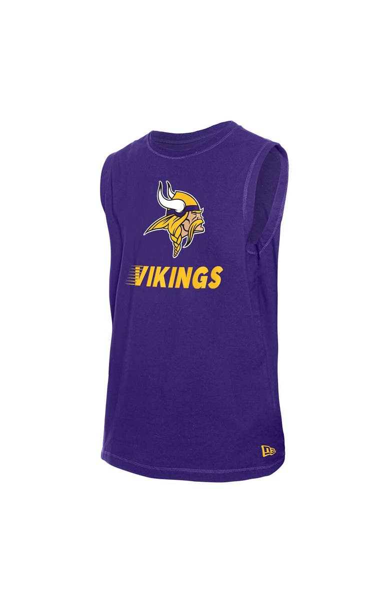 New Era Men's New Era Purple Minnesota Vikings Leisure Collection Tank Top, Alternate, color,