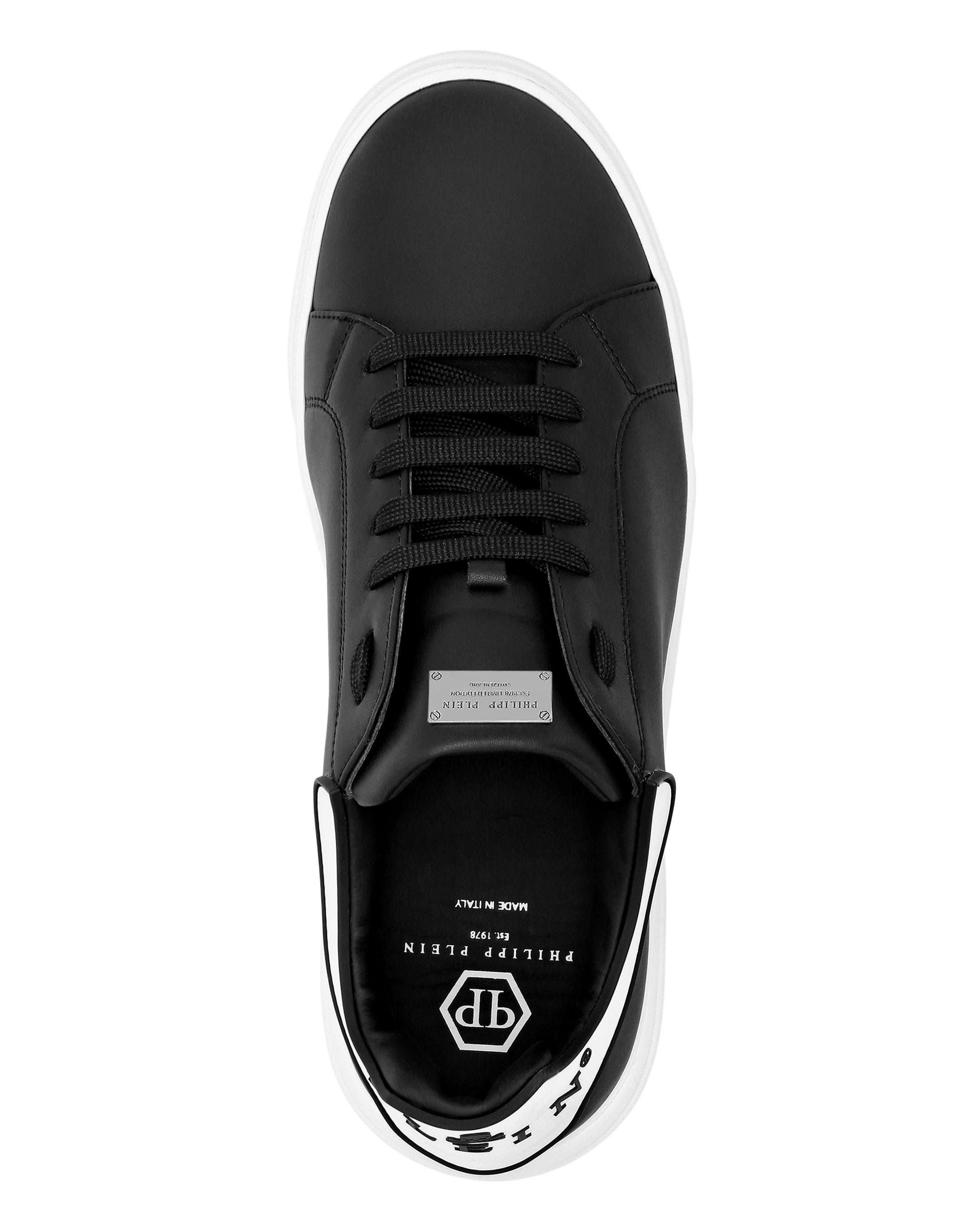 Leather Runner Big Bang Skull Unisex, Alternate, color, black/white