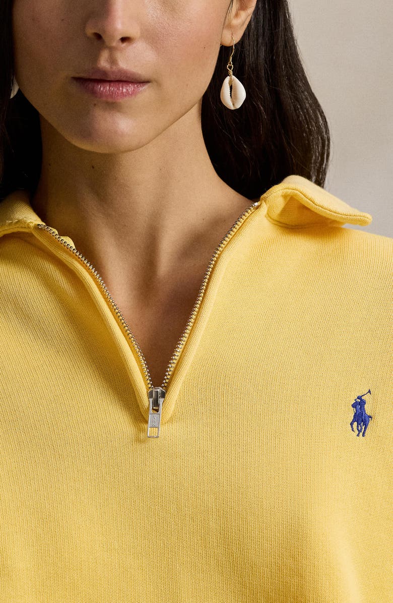Polo Ralph Lauren Fleece Quarter Zip Pullover, Alternate, color, Collegiate Yellow