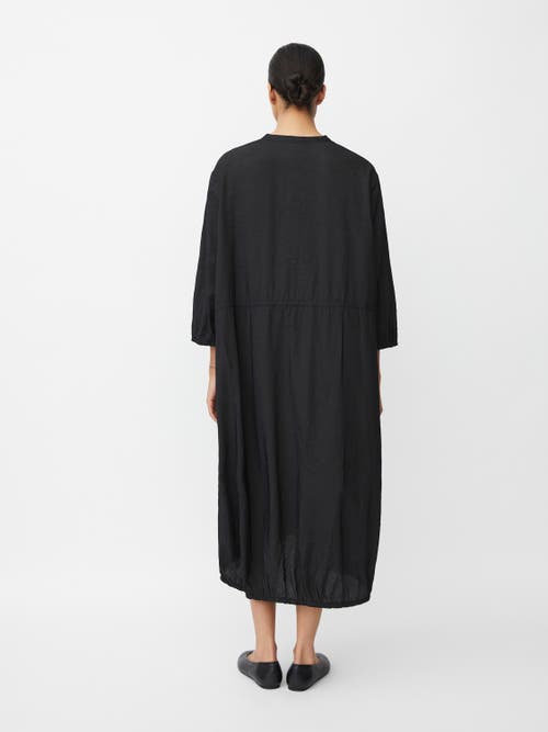 Masai Copenhagen Manymosa 3/4 Sleeve Loose Fit Midi Dress In Black