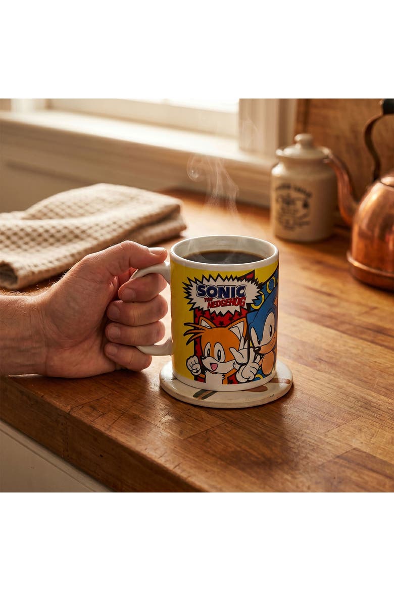 20 oz Sonic the Hedgehog Roster Ceramic Mug, Alternate, color, White