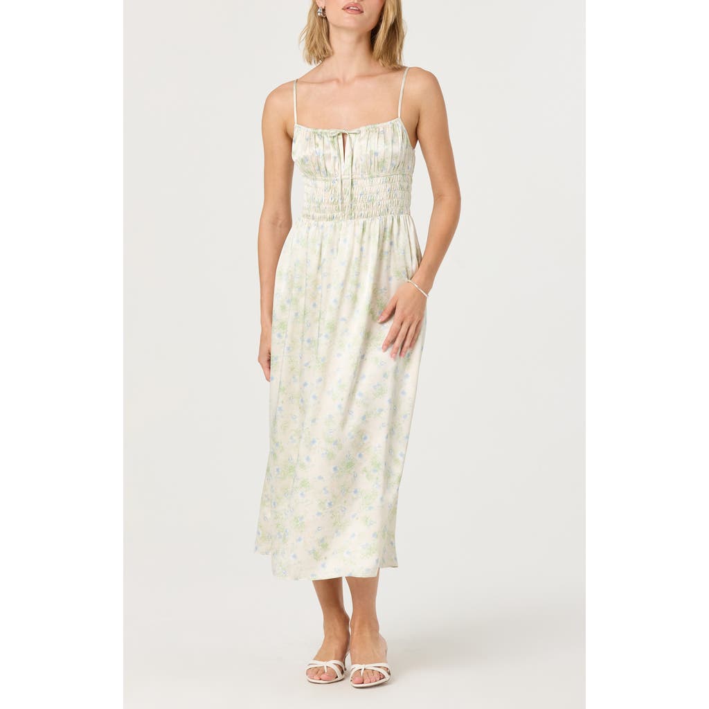 Astr The Label Smocked Maxi Dress In White