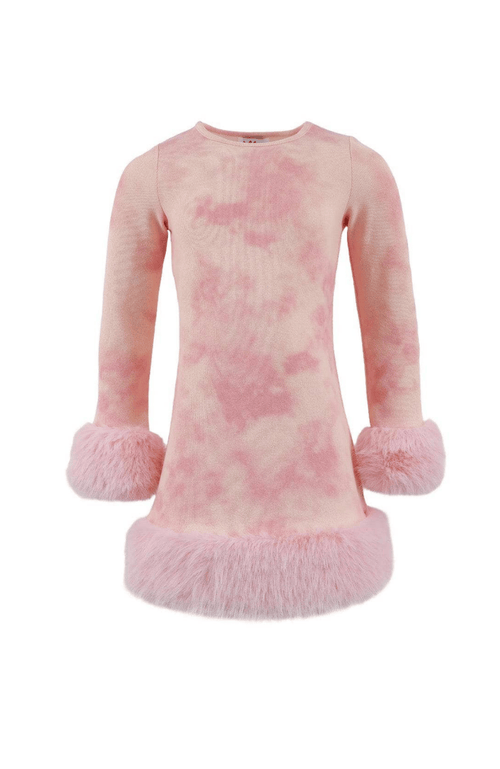 Lola + The Boys Tie Dye Penelope Dress In Pink