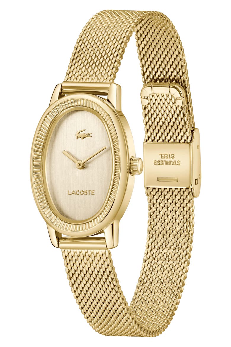 Parisienne Mesh Strap Watch, 30mm x 22mm, Alternate, color, GOLD