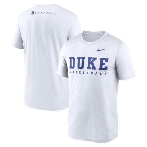 Men's Nike White Duke Blue Devils 2025 Courtside Basketball Legend Dri-FIT T-Shirt