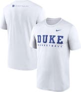Nike Men's Nike White Duke Blue Devils 2025 Courtside Basketball Legend Dri-FIT T-Shirt