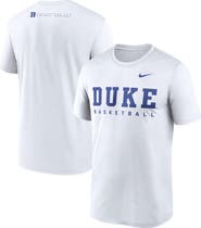 Nike Men's Nike White Duke Blue Devils 2025 Courtside Basketball Legend Dri-FIT T-Shirt