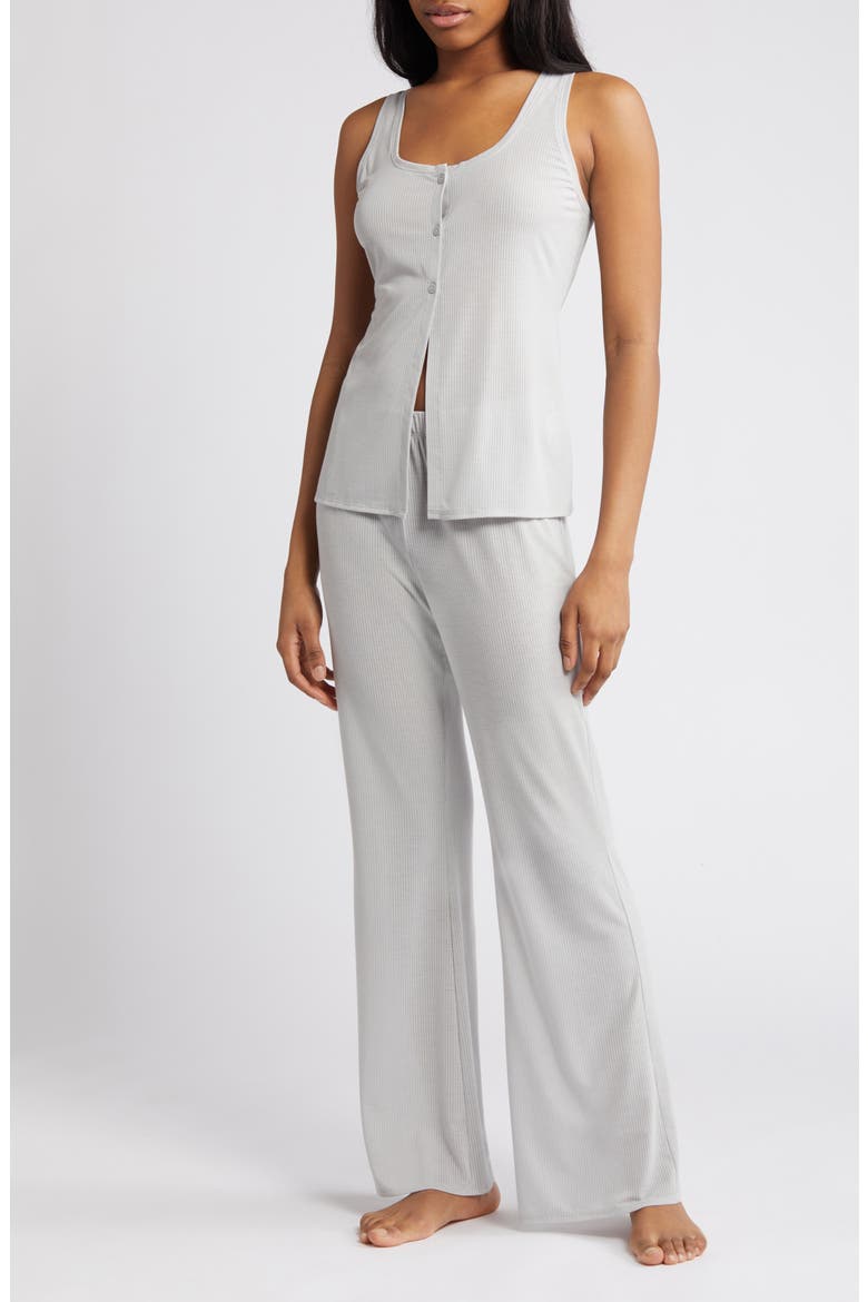 Dreamy Rib Pajamas, Main, color, GREY SILK