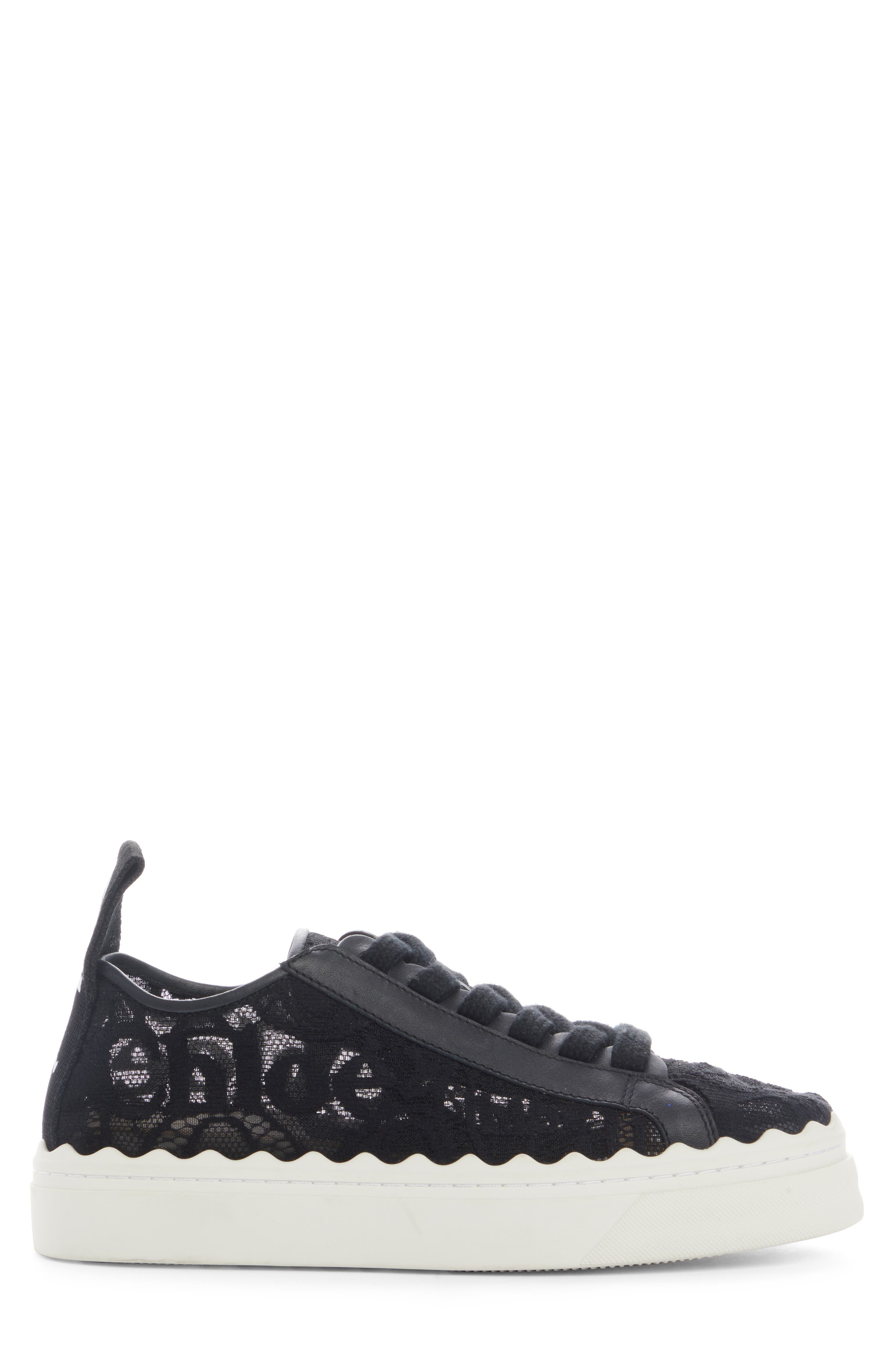 Chloé Lauren Logo Lace Platform Sneaker, Alternate, color, 