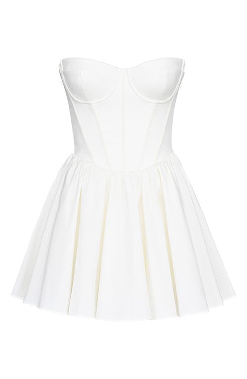 House Of Cb Kristiana Strapless Stretch Cotton Cocktail Minidress
