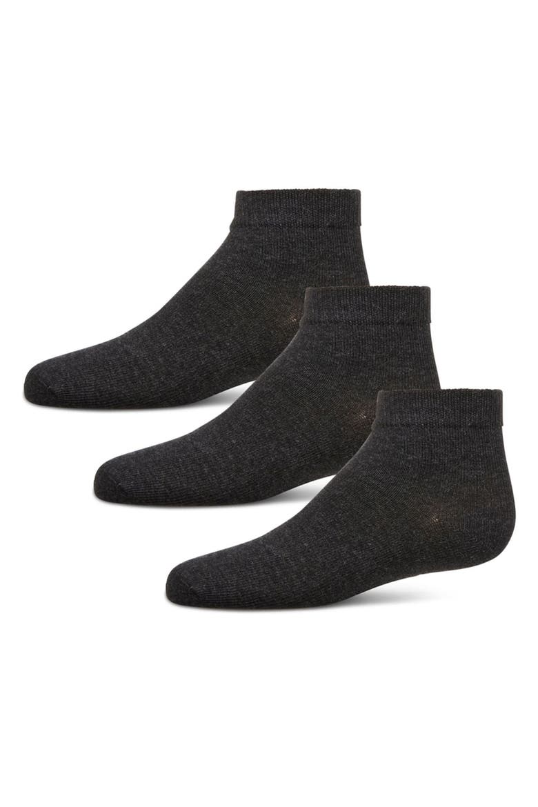 Unisex Cotton Blend Mid-Cut Socks 3-Pack, Main, color, Charcoal