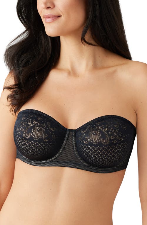 Wacoal Visual Effects Strapless Underwire Minimizer Bra in Black at Nordstrom, Size 40Dd