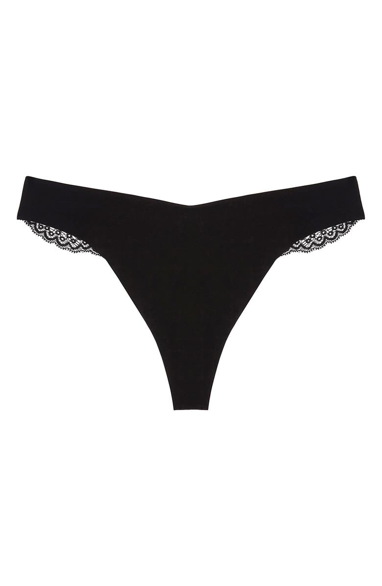 JOURNELLE Allegra Jolie 3-Pack Thong, Alternate, color, Noir