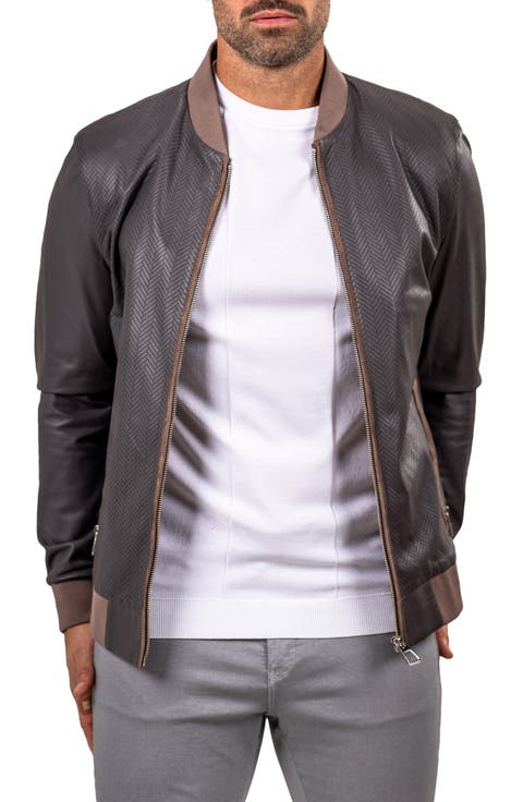 Lambskin Leather Bomber Jacket