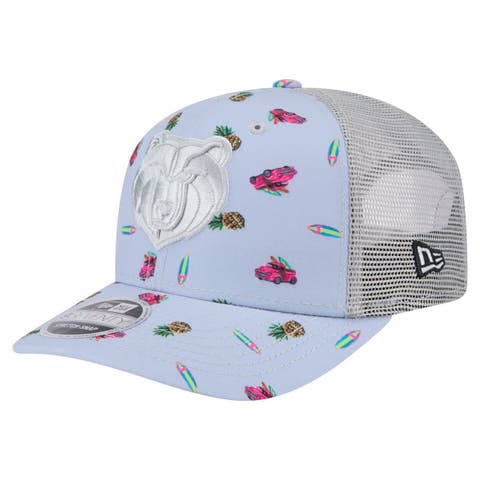 Men's New Era Light Blue/Gray Memphis Grizzlies Adventure Aloha Pattern 9SEVENTY Stretch-Snap Hat