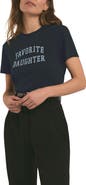 Favorite Daughter The Collegiate Logo Crop Graphic T-Shirt