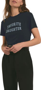 Favorite Daughter The Collegiate Logo Crop Graphic T-Shirt