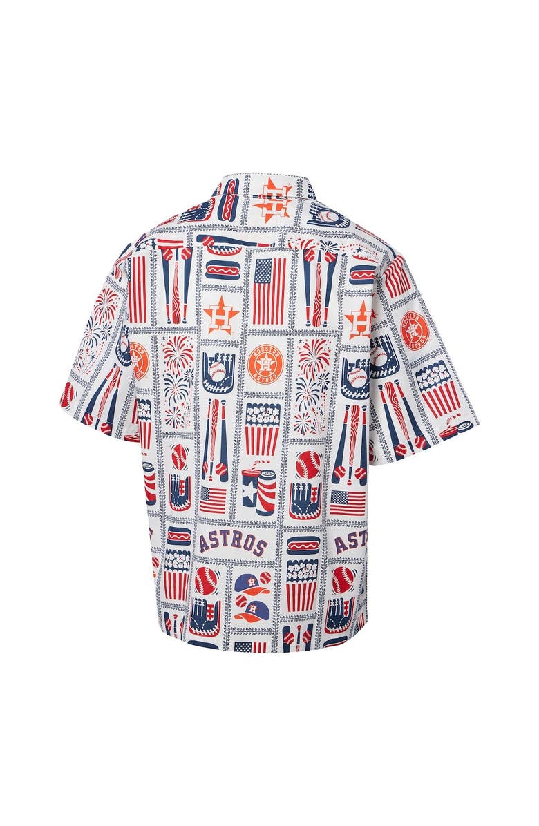 Reyn Spooner Men's Reyn Spooner White Houston Astros Americana Button-Up Shirt, Alternate, color, White