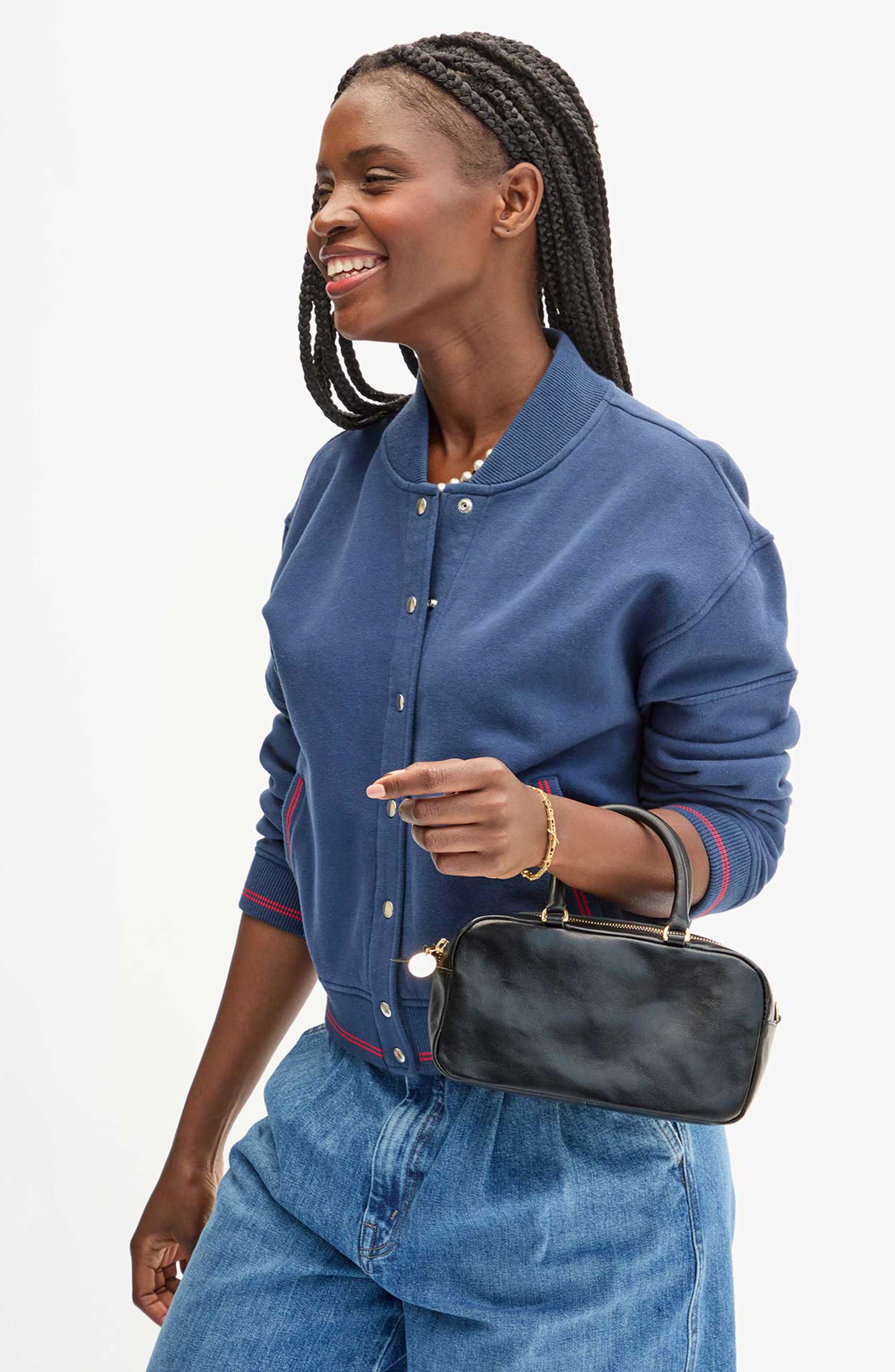 Clare V. Petite Claudine Leather Crossbody Bag, Alternate, color, 